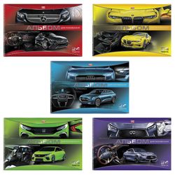 HATBER / Skizzenbuch VK "Avtomir", 24 Blatt A4, 205x300 mm, Spirale, Kartoneinband