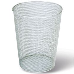 Paper bin, 9 l, metal, silver, BRAUBERG "Germanium"