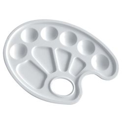 The palette for drawing the BEAM plastic, oval, 22х16 cm, thickness 10 mm