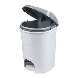 IDEA / Lixeira cinza com tampa e pedal, 38x29x30 cm, 19 l