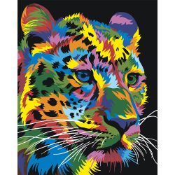 Опт-картина / Numaraya göre boya CAKADU 40x50 Gökkuşağı leoparı