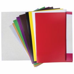 Cartulina de colores A4 RECUBIERTA (brillo), MAGIC, 10 hojas 10 colores, en carpeta, BRAUBERG, 200x290 mm, "Faro"