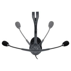 LOGITECH / Fones de ouvido com microfone (fone de ouvido) H111, com fio, 1,8 m, com fita para a cabeça, prata