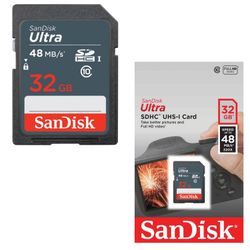 सैंडिस्क / एसडीएचसी मेमोरी कार्ड, 32 जीबी, अल्ट्रा, यूएचएस-आई यू 1, 48 एमबी / एस। (कक्षा १०)