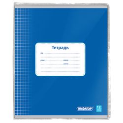 PVC cover for notebook and diary PYTHAGORAS, transparent, dense, 120 microns, 213х355 mm
