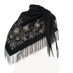 Торжокские золотошвеи / Woolen scarf "Garden of Eden"