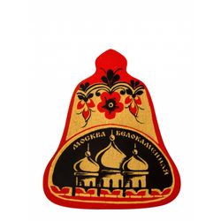 Золотая Хохлома / Wooden magnet "Moscow white stone"