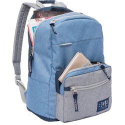 GRIZZLY / GRIZZLY Mochila juvenil, 1 compartimento, bolsillo para portátil, azul, 41x28x18 cm.