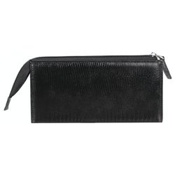 Purse women's BEFLER "Lizard", 190х105 mm, genuine leather, zipper, embossed, black