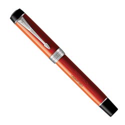 Fountain pen PARKER "Duofold Centennial Big Red Classic Vintage CT", building red, palladium details, black