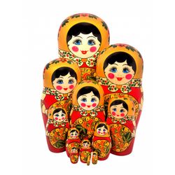 Золотая Хохлома / Matryoshka khokhloma 12 dolls