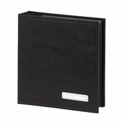 BRAUBERG photo album for 200 photos 10x15 cm, textured leather, individual Boxing, black