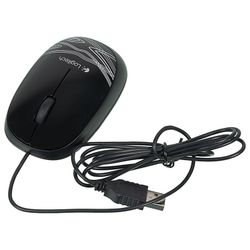 LOGITECH / Wired mouse M105, USB, 2 buttons + 1 wheel-button, optical, black