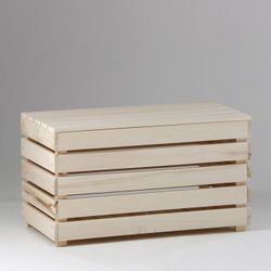 Добропаровъ / Bench with box, 80 × 40 × 45 cm from linden