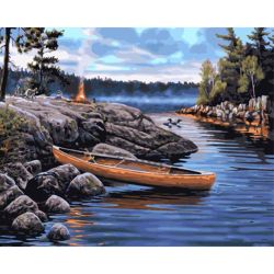 Опт-картина / Pittura con i numeri 40x50 Pernottamento sulla riva