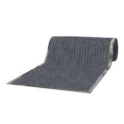 ЛАЙМА / Rug-carpet pile moisture and dirt protection, 0.9x15 m, thickness 7 mm, RIBBED, gray, ROLLED