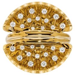 Ring of gold collection «Champagne»