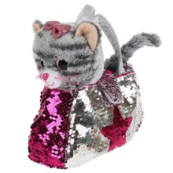 Мой питомец / Plush toy "Cat in a sequin purse"
