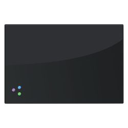 Lavagna magnetica in vetro (60x90 cm), 3 magneti, NERO, BRAUBERG