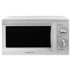 VEKTA MS720AHW microwave oven, 20 litre volume, 700 watt power, mechanical control, timer, white