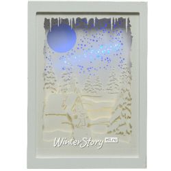 Kaemingk / New Year's lamp diorama Snow-white Tale 22 * 30 cm battery-powered, 16 LED lamps