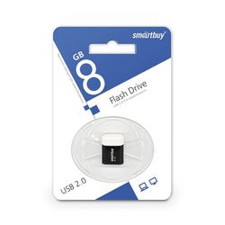 SMARTBUY / Flash Drive 8 GB, Lara, USB 2.0, black