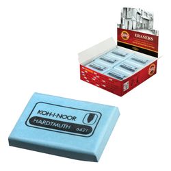 Eraser-Klyachko KOH-I-NOOR, 47x36x10 mm, blue, soft, rectangular, natural rubber