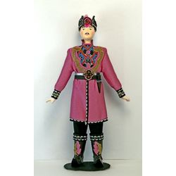 Потешный промысел / Porcelain souvenir doll "Astrakhan province. Kalmyk festive men's costume, late 18th - early 20th century"
