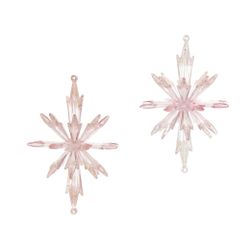 Kurts Adler / Noel ağacı süslemesi "Kar Tanesi. Pembe kristal", 13 cm