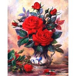 Опт-картина / Painting by numbers 40x50 Lovely roses