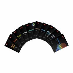 BRAUBERG / Notebooks, CONJUNTO DE 10 PEÇAS, PRETO E BRILHANTE, 48 folhas, verniz brilhante