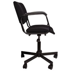 Armchair KR08, with armrests, black