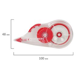 BRAUBERG correction tape 5 mm x 12 meters, body transparent, with twisting, blister