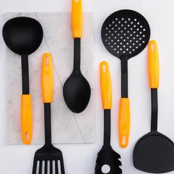 Доляна / Doliana / Set of kitchen utensils "Orange", 6 items