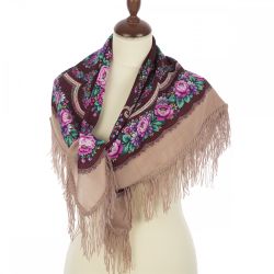 Павловопосадский платок  / Shawl "Gypsy" with woolen fringe