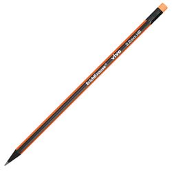 Pencil obstruction ERICH KRAUSE, 1pc., "Vivo", HB, black wood, with elastic band, housing cuts, sharpened