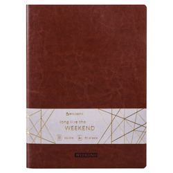 BRAUBERG / Notebook 60 l. checkered cover smooth leatherette, stitching, A4 (210x297mm), BROWN, VIVA / 10 pcs.