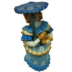 Ковровская глиняная игрушка / Statuette "Young lady with a dog"