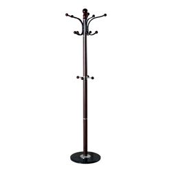BRABIX / Hanger-rack "CR-274", metal / marble, 1.8 m, on a disc with a diameter of 36 cm, 5 hooks + 4 additional, wenge