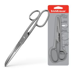 Scissors ERICH KRAUSE "Ferro", 180 mm, silver, cardboard box with Euro slot