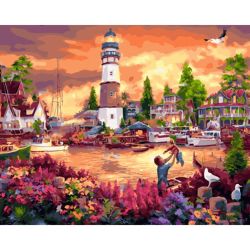 Опт-картина / Sayılara göre boyama 40x50 Deniz Feneri