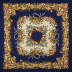 Павловопосадский платок / Rowan beads shawl with silk fringe