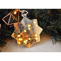 Ленивые Бобры / Lazy Beavers / Christmas tree toy mirrored "Snowflake"