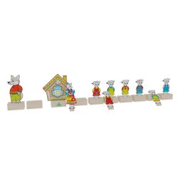 KRASNOKAMSKAYA TOY / Set "Characters of the fairy tale Wolf and seven kids (kart.kor.)"