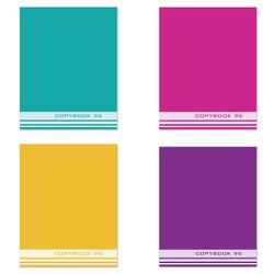 STAFF / Notebook A5, 96 sheets, cage, offset No. 2 ECONOMY, cardboard cover, ONE-TONE / 28 pcs.