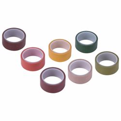 ОСТРОВ СОКРОВИЩ / "INTENSIVE" adhesive WASHI tapes for decor, 7 warm colors, 15 mm х 3 m, rice paper