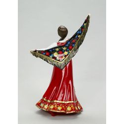 Vernissage of History / Statuette of a Cossack woman with a scarf (hand-painted)