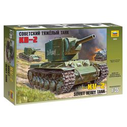 Modell zum Kleben TANK "Schwerer sowjetischer KV-2", Maßstab 1:35, ZVEZDA