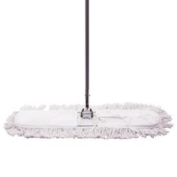 ЛАЙМА / Mop frame 90 cm, steel handle 125 cm, one-piece holder, mop with ties, cotton
