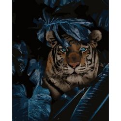 Опт-картина / Pintura por números 40x50 Tigre en la hierba
